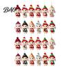 Festive Bunny Hanging Decor Christmas Wooden Ornament, 2D Flat Rabbit with Santa Cute Animal Tree Ornaments Hat, Holiday Pendant for Wreath Door, Home