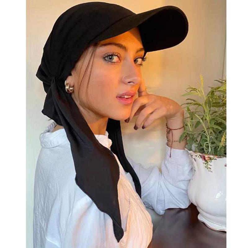 2025 Summer Outdoor Caps for Women Headscarf Muslim Turban Hats Casual Breathable Head Scarves Caps Islamic Clothing Turban Cap