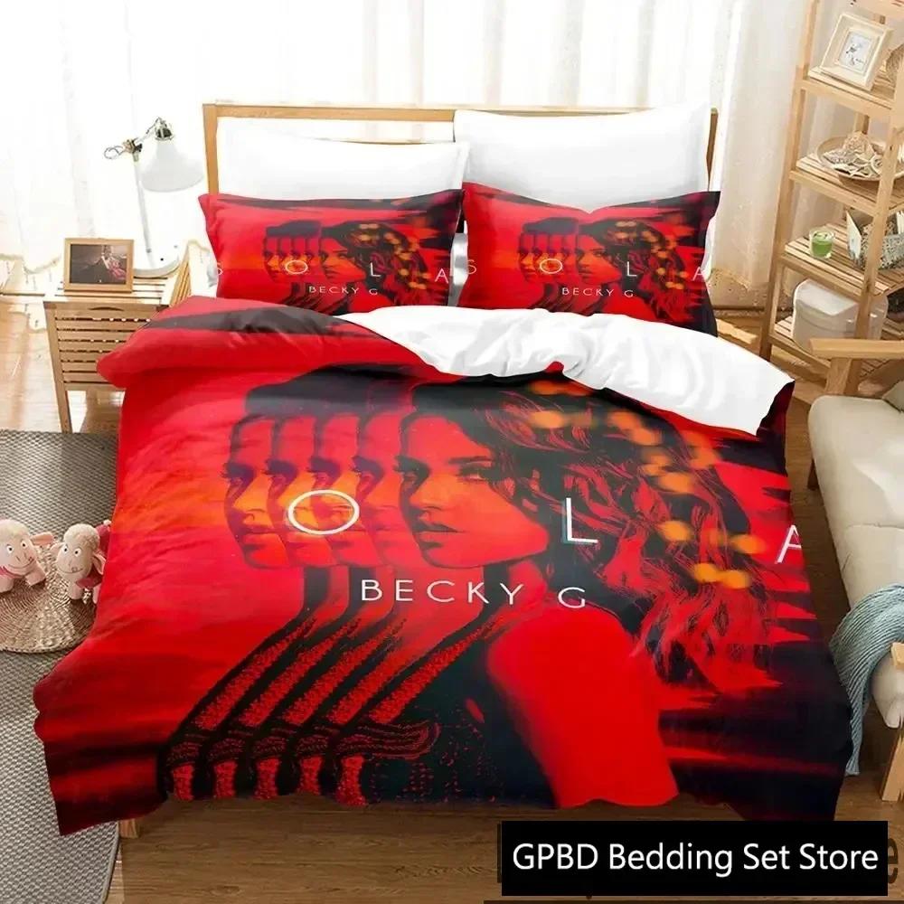 

Luxury New 3D Print Singer Becky G Comfortable Duvet Quilt Cover Pillowcase Bedding Set Children Bedroom Decoration Home Textile 70x133cm 2pcs