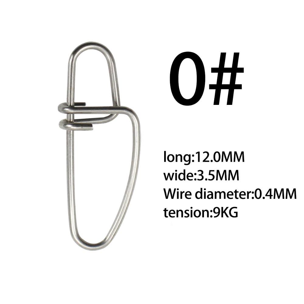 100pcs Stainless Steel Hooked Snaps Pin Fishing Snaps Luya Fishing Bait Pin  Fishing Hooks