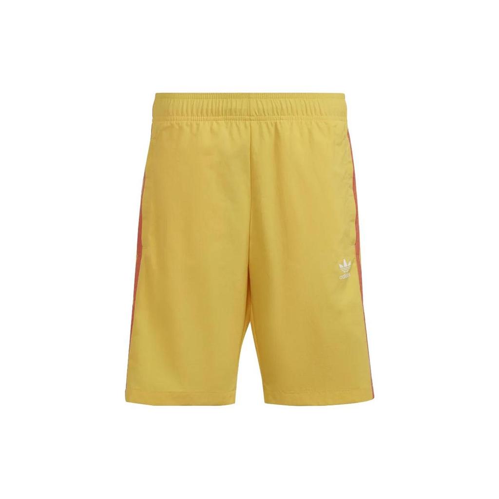 Adidas Originals Striped Sports Casual Shorts Kids Shorts Yellow IB8620