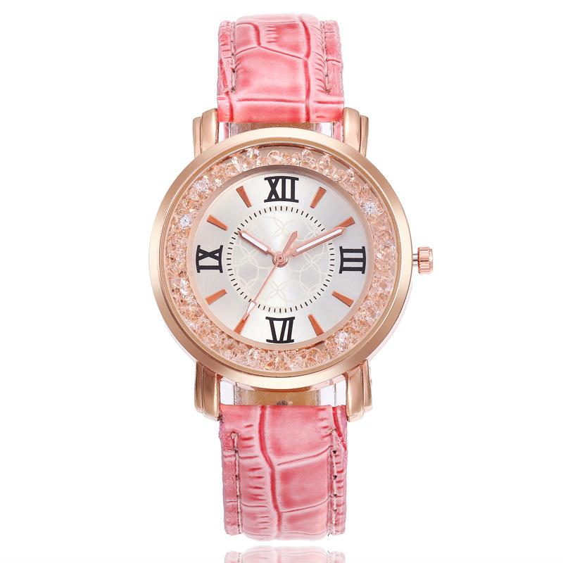 Ebaywish Simple Casual Rhinestone Creative Gift Colorful Watch Plastic Quartz Wrist