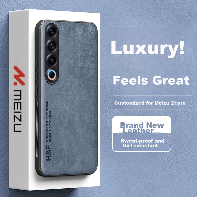 Phone Case for Meizu 21 Pro, Meizu 21 Pro Protective Cover, Upgraded Skin-Like Matte Lens Full Protection, Personalized Silicone Case - Coral Blue