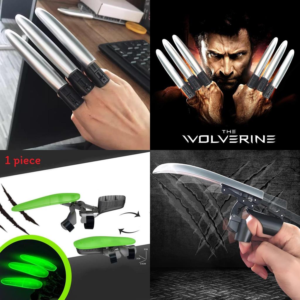 Creative Foldable Wolverine Claw Unique Finger Toy Inertia Control For Fun Playtime