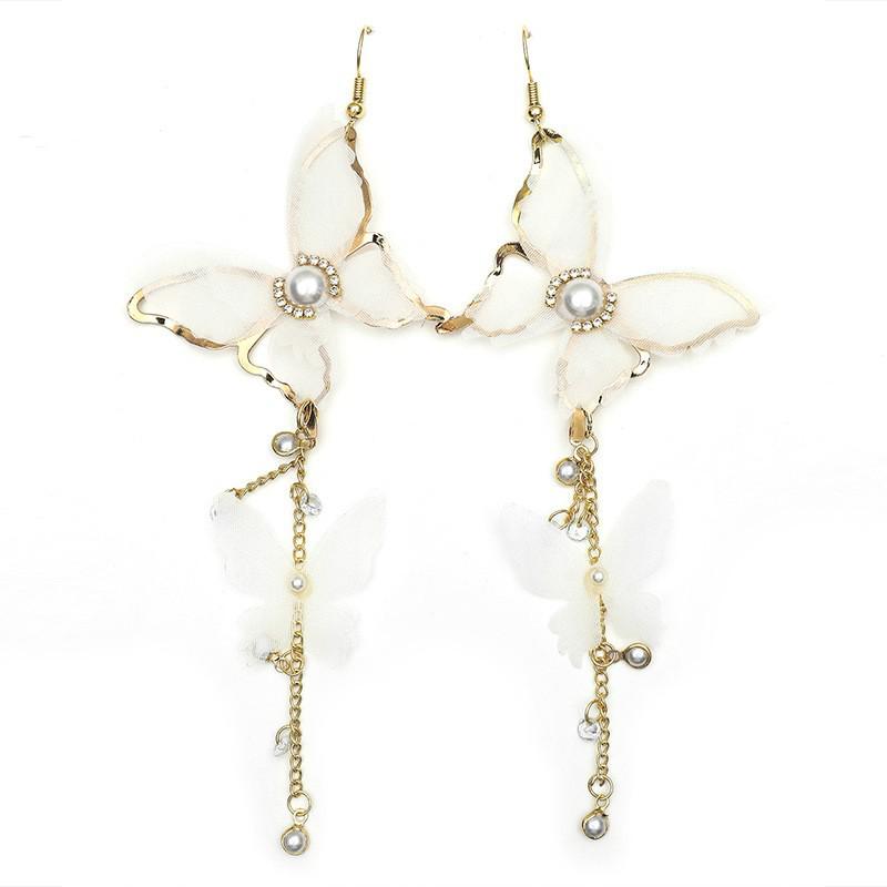Trendy European-American Mori Style Butterfly Earrings