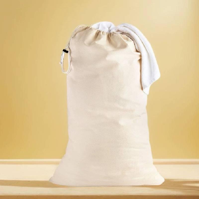 Modern Canvas Laundry Bag For Bedroom Use Durable Fabric Stylish Home Decor