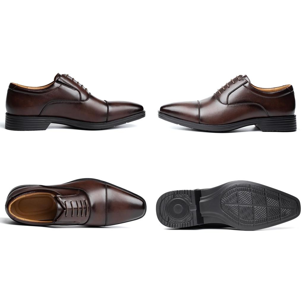 Business Running Leather Dress Genuine Straight Tip High Quality Easy to Inner High Quality No Dark [Foxlike] Shoes, Shoes, Men's Shoes, Leather,