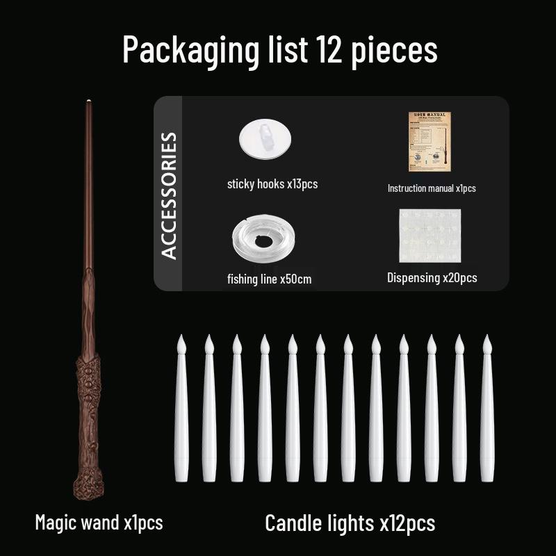 Floating LED Christmas Candle Lights for Tree and Magic Wand Decorations