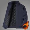 Jacket Spring and Autumn Cotton Thickened Casual Versatile Men's Jacket Stand Collar Fattened Large Size Winter Dad Clothing