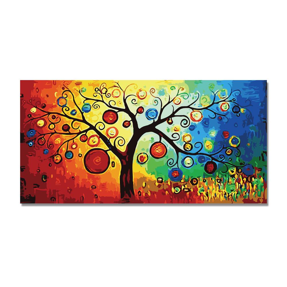 

Абстрактные красочные постеры с деревьями и принты, живопись на холсте, настенная художественная картина для гостиной, домашний декор, без рамы 21*30cm
