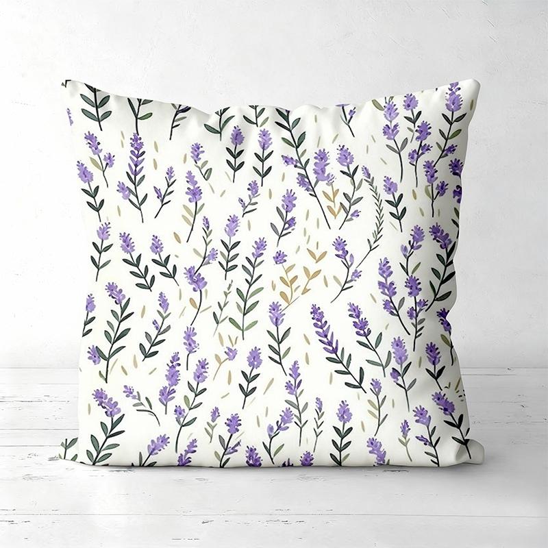 Lavender Patterned Cushions Decorative for Home Polyester pillowcase, sofa decorative cushion cov Headboard Pillow