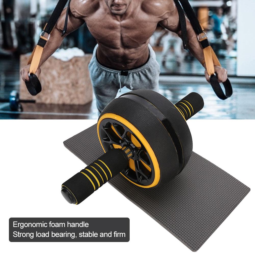 Abdomen Fitness Roller Household Detachable Handle Abdominal Exercise Equipment ToolYellow