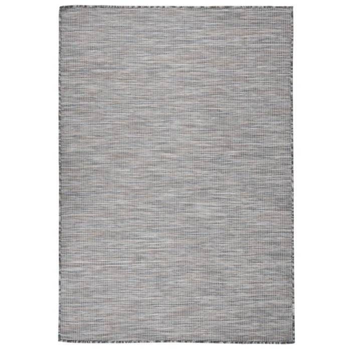 VidaXL Tapis à tissage plat d'extérieur 160x230 cm Marron et bleu 340818