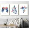 Flower Breast Uterus Kidney Liver Anatomy Wall Art Canvas Painting Nordic Posters And Prints Wall Pictures For Doctors Office