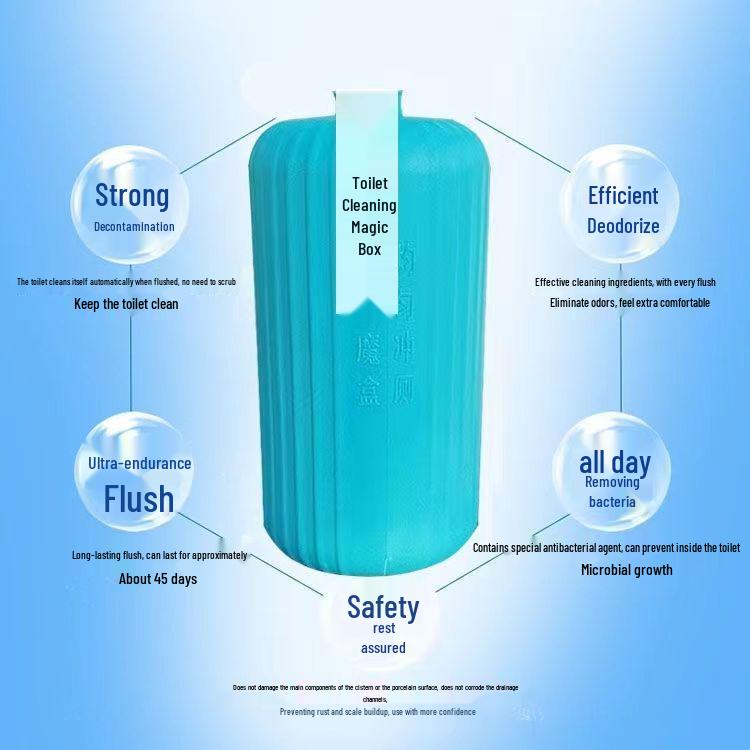 Blue Bubble Aromatic Toilet Cleaner & Deodorizer - Descaling Toilet Magic Box Gadget