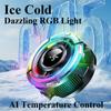 CX15 Duży Ekran 5V3A Półprzewodnikowy Chłodnica Telefonu Radiator Wysokiej Mocy Magnetyczne Chłodzenie ze Światłem RGB AI Kontrola Temperatury