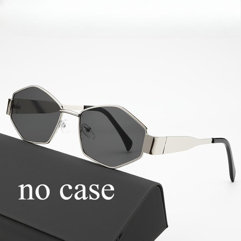 

Popular Fashion Sunglasses Polygonal Metal Sunglasses Women S High-End Fashion Street Photography Sunglasses
