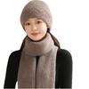 Outdoor Hat for Women In Autumn and Winter Fashionable and Versatile Plus Velvet Mom Hat Casual Cold Proof Woolen Hat  Neck Warm Suit
