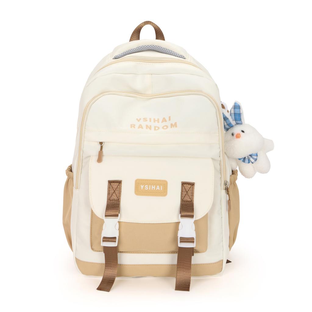 School bag for female middle school students Lightweight and simple large-capacity backpack for female high school students and college students