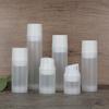 Frosted Travel Pump Bottle 30-150ml Refillable Vacuum Cosmetic Container Press Type Lotion Dispenser for Women's Makeup