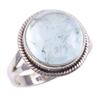 Natural Aquamarine Gemstone Handmade 925 Solid Sterling Silver Ring Size 7 Y1e43