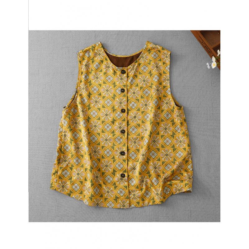 Exquisite High-End Yellow Vest - Women s 2025 Summer Bestseller Medium