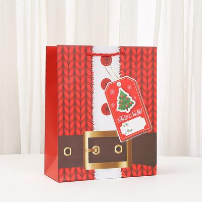 6/10pcs StoBag Christmas Santa Paper Tote Bags Recyclable Gift Bags for Holiday Packaging Party Favors Candy Cookies Classroom
