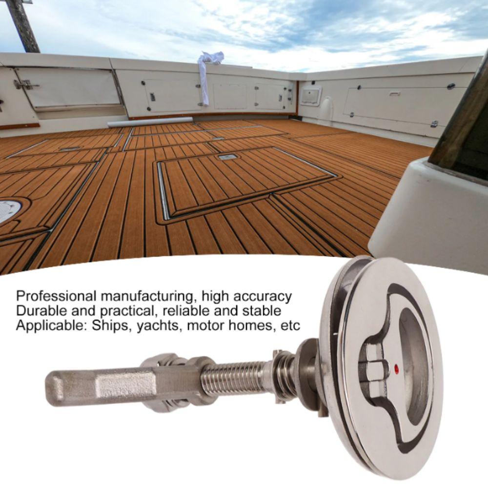 316 Stainless Steel Hatch Lock Corrosion Resistance Ring Hardware Lift Handle Compartments