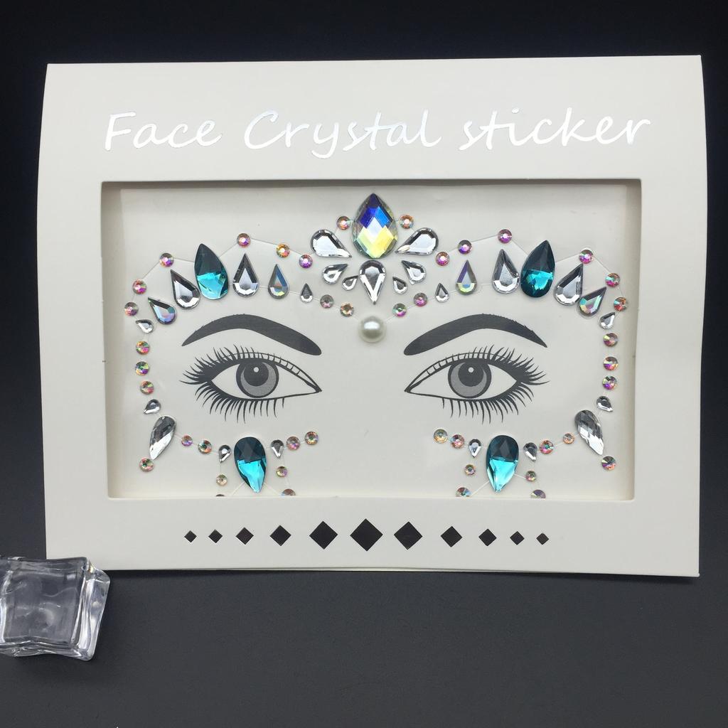Crystal Tattoo Sticker Glitter Eyeliner Eyebrow Makeup Face Eyes Diamond Temporary Tattoo Rock Rhinestone 3D Eyeliner Stickers