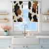 2pcs Cow Pattern Printed Curtain for Home Decor - Rod Pocket Window Treatment for Bedroom   Office   Kitchen   Living Room