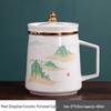 Dehua Ceramic Tea Infuser Mug with Lid