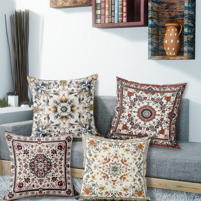 Floral Patterned Pillowcases for SofaSuitable for Sofa Car Bedroom Decorative Cushion Cover Pillow Cover
