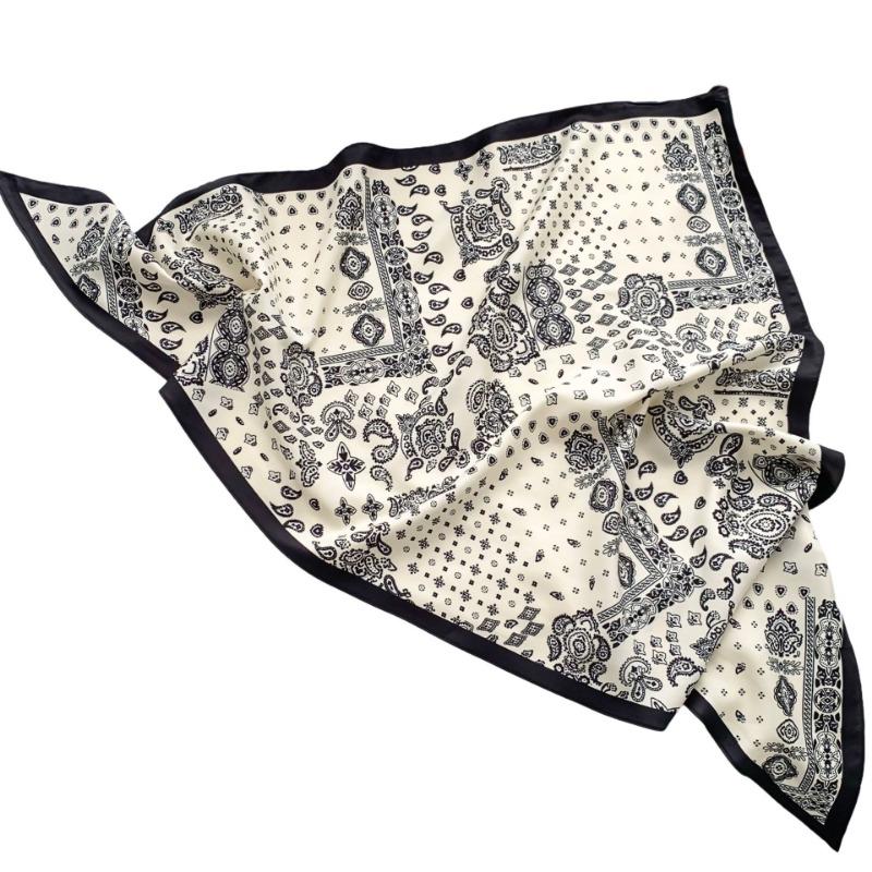 Cashew flower silk scarf new trend bag headscarf headband neck protector scarf scarf small shawl triangle scarf fart curtain