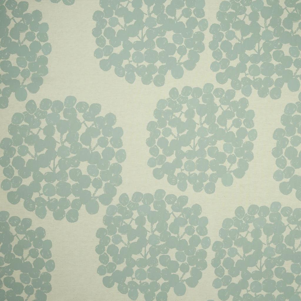 Quarter Rieko Oka Design Cushion Cover Zipper Floral and Botanical Print in Report Cotton-Linen "Float" Mint, Approx. 60x60cm, Closure, [Made Japan]