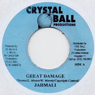 

7inch Record JAHMALI - Great Damage NONE Crystal Ball Pr 2002 Jamaica Reggae, Ska & Dub Used