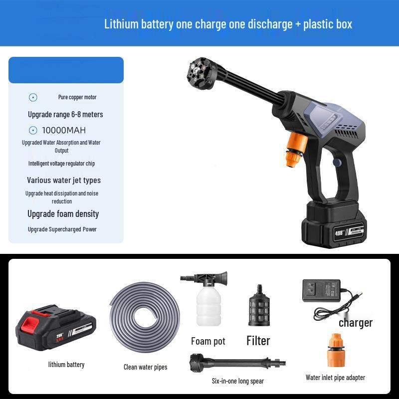 Wireless High-Pressure Lithium Battery Car Wash Water Sprayer