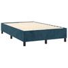 Box Spring Bed with Mattress & LED Dark Blue 120x200 cm Velvet