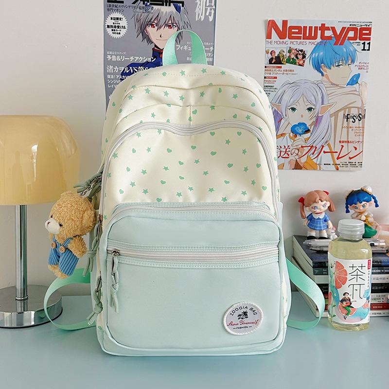 Elementary School Students Versatile Schoolbag Ins Niche High Value Fresh Polka Dot Backpack Korean Version Cute Sweet Wind Backpack