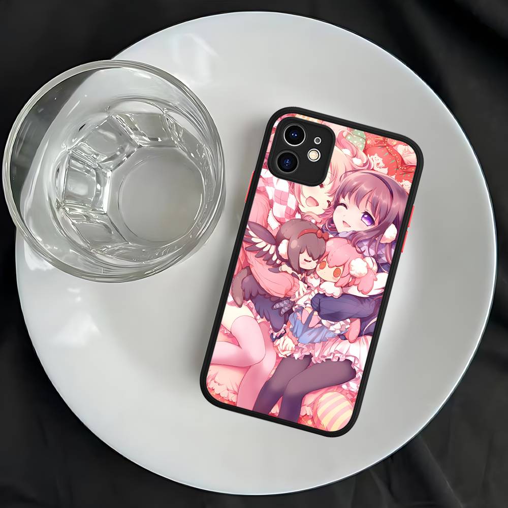 Cute Anime Puella Magi Madoka Magica Silicone Case For IPhone 16 15 14 13 12 11 Pro Max Plus X XS MAX Shockproof Matte Cover