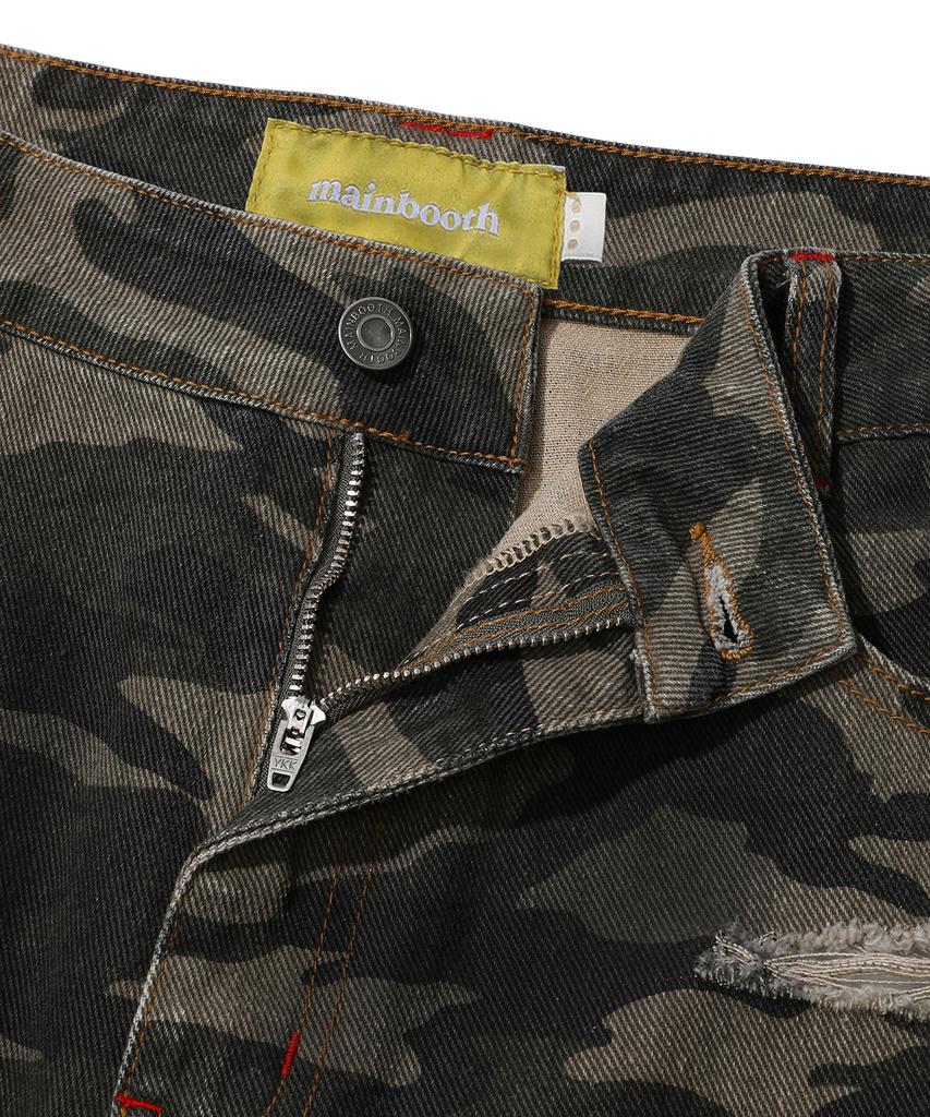 MAINBOOTH Destroyed Camo Pants(Camo)