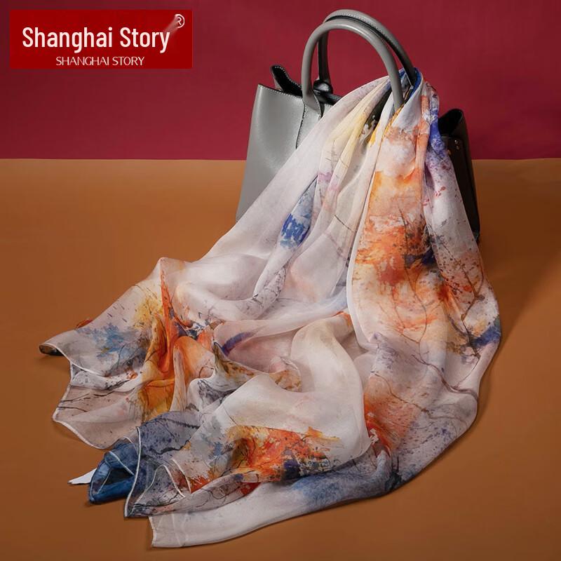 Shanghai Story 100% Mulberry Silk Scarf & Shawl