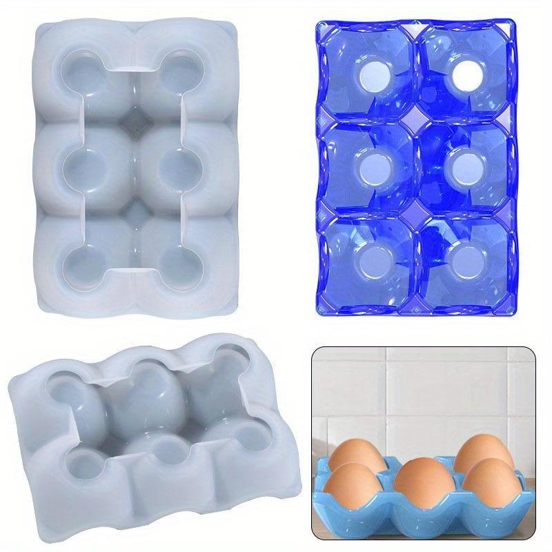 Acuan Gel Penurun Kristal, DIY, Grid Telur Kreatif, Hiasan Penyimpanan Telur, Acuan Silikon