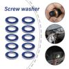 Set of 10 Engine Oil Drain Plug Seal Washer Easy Installation Oil Pans Gasket Heat Resistant Washers Car Accessories