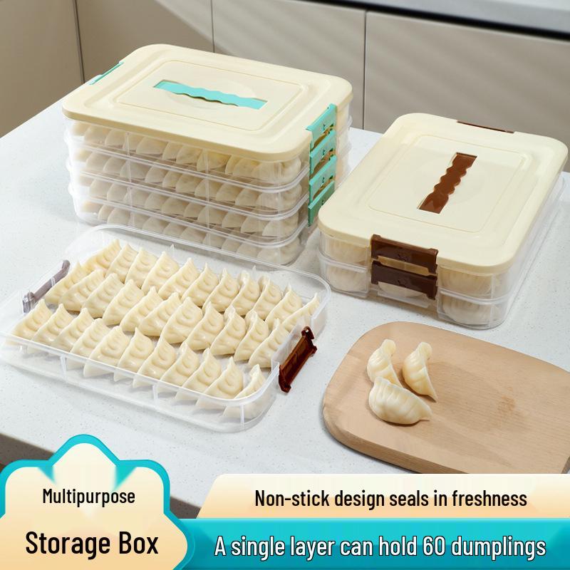 Schnellfrost-Aufbewahrungsbox für Teigtaschen, mehrschichtig, zur Frischhaltung