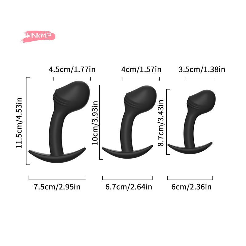 Safe Silicone Anal Plug Butt Plug Unisex Sexy Buttplug Big Dildo 3 Different Size Prostate Massager Adult Sex Toys for Men/Women
