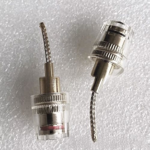 YANYULI Banana Plug Conversion Connectors, Braided and Twisted, Set of 4, Speaker Wire, High Conductivity, Stable Connection, Plated Connectors, for A