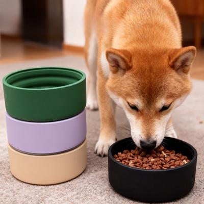 Ciotola per Cani in Silicone, Anti-ribaltamento, Utensili per Bere e Mangiare Animali Domestici, Ciotola per Cibo per Cani Antiscivolo di Grande Capacità