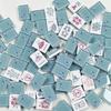 American Mahjong Transparent 160 Tile Set - Portable, Travel-Friendly with Bowknot Design and Hand-Rubbed Finish