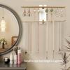 Multi Purpose Hanging Jewelry Storage Rack Wooden Display Shelf For Earrings Rings Chains Bathroom Organization Tool