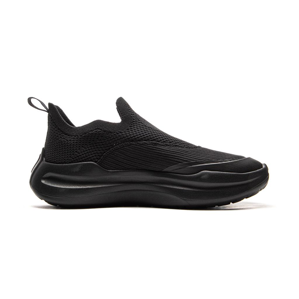 Li Ning Cushioning Slip Resistant Abrasion Resistant Lightweight Low top Casual Shoes Men's Night Black AGLV027-1